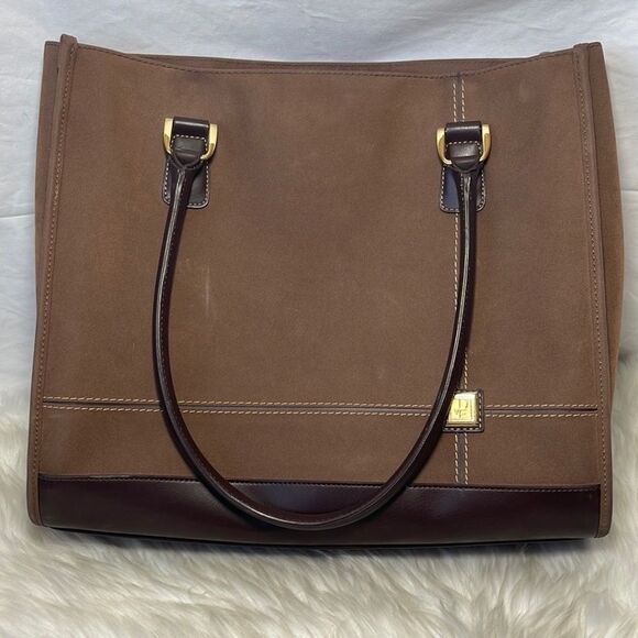 Diane Von Furstenberg Brown Suede Shopper Tote Bag - Picture 1 of 11